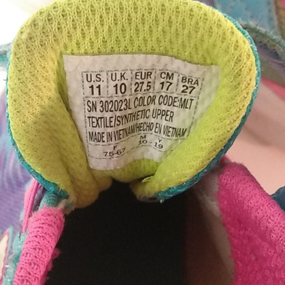 Skechers sneakers youth size 11 pink/purple and blue - Picture 11 of 11
